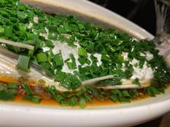 葱油钱江翘嘴鱼-老头儿油爆虾(金鹰世界店)