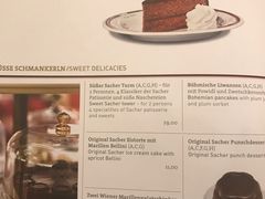 菜单-Cafe Sacher(WIEN)