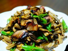腊肉炒鹿茸菇-畲乡一品鱼府土菜馆