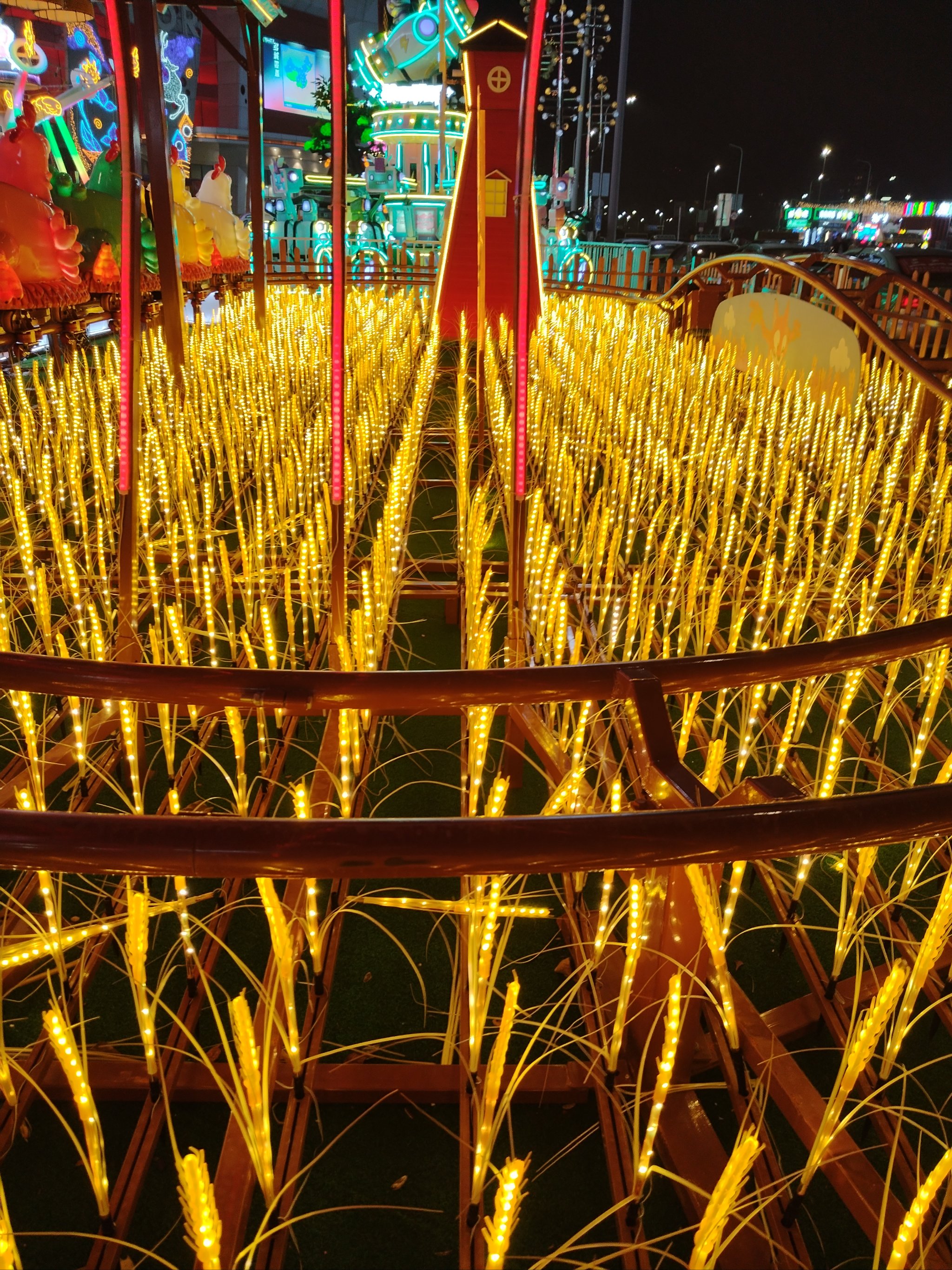 金色麦浪烟花图片