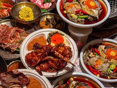-草家酱蟹炭火烤肉店(珲春南路二店)