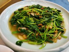 金钩海米炒鸡毛菜-鹊华居·地道鲁菜·海鲜·融合味(大明湖店)