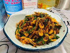 韭菜炒河虾-古道村落(温汤店)