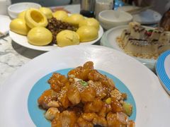 宫保鳕鱼丁-悦海·家宴·冰花皮皮虾大锅贴(宝龙店)