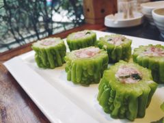 苦瓜酿肉-好汉锅园林秘制老火锅 柴火霸王鸡(金沙店)