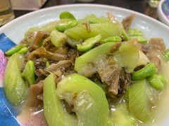 绍兴咸菜蚕豆炒丝瓜-绍兴名菜馆(可乐路店)