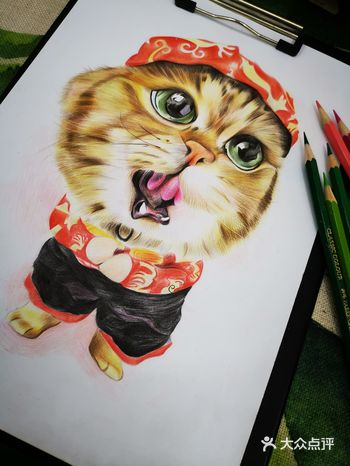 小学五年级孩子的彩铅美作