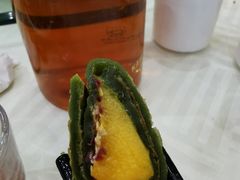 绿茶芒果煎薄撑-巨元河鲜酒楼·清远特色菜名店(英德店)