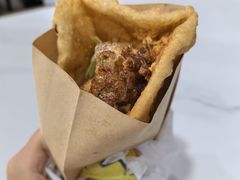 -小红车炸蛋葱油饼