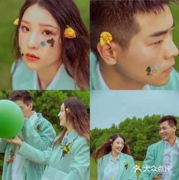 清新治愈的森系婚纱照 甜美又细腻