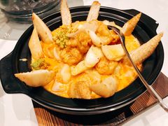 黄金咖喱虾球配麻饼-丽晶美庐·玉兰餐厅
