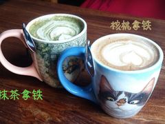 抹茶拿铁/核桃拿铁-向日葵咖啡