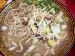 -陕北农家小吃风干羊肉剁荞面