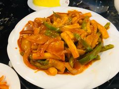 鱼饼炒年糕-桃园中华料理炸酱面(燕儿岛路店)