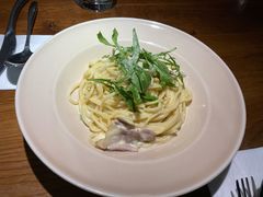 培根蘑菇奶油意面-新贝乐意大利餐厅(镇江苏宁广场店)