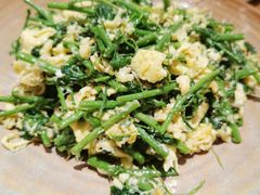 龙须菜炒土鸭蛋-明仕那里稻里畈堂