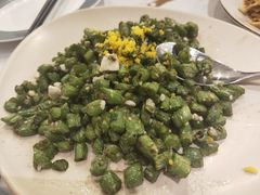 咸蛋黄炒豇豆-鹿港小镇(黄金店)