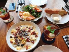 培根蘑菇手工宽面-ROAST coffee & eatery
