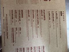 菜单-Cô Thành Restaurant