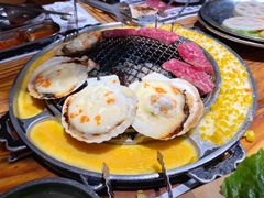 招牌芝士扇贝-青瓦炭韩潮烤肉(花园道店)