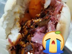 肉蛋双飞夹馍-清真马乐贝腊牛肉蛋黄菜夹馍(马蓉洒金桥店)