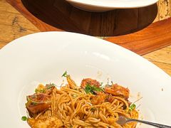 辣味大虾蒜香意面-良木缘咖啡西餐(新城市广场店)