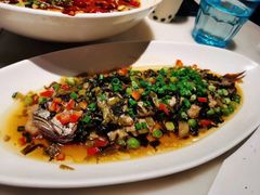 雪菜黄鱼蒸肉饼-港丽餐厅