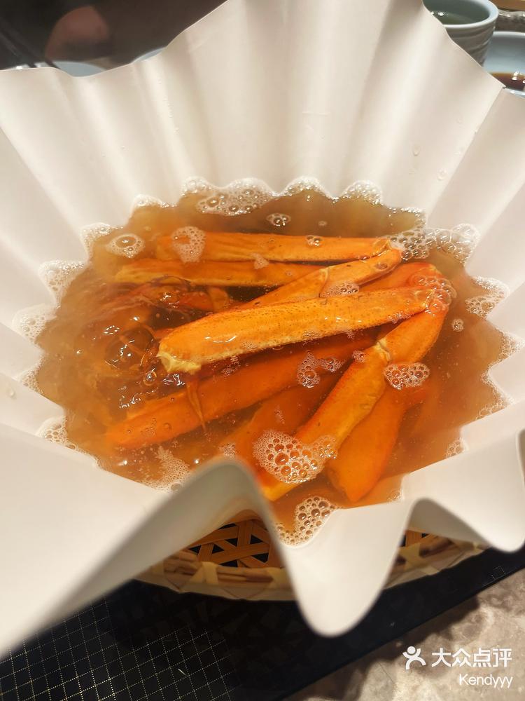 雪蟹锅真的好棒柚子醋萝卜泥的调味是灵魂