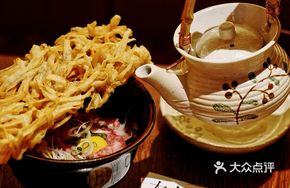 Fried Burdock Udon Buckwheat Noodles