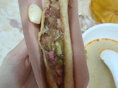 驴肉火烧套餐(肉＋皮冻火烧＆驴肉汤)-河间正宗驴肉火烧(听海居店)