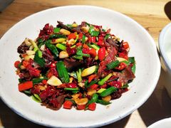 白辣椒炒腊牛肉-农耕记·湖南土菜(科技园店)