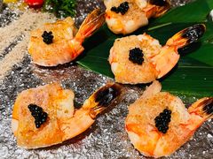 藤原鱼子酱烤明虾-藤原布二·八佰善会席料理(奥体店)