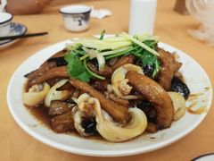 青芥辣豆角捞起墨鱼仔-众源美食(光复阁店)