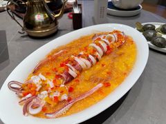 彩椒酱蒸东平鲜鱿-张家卫·阳江菜·小海鲜(肥婆湾桥店)