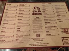菜单-Cô Thành Restaurant