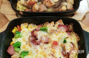 Garlic Chicken Bacon Cheese Rice Bake