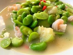 丝瓜青豆烩虾仁-山顶餐厅·山居菜