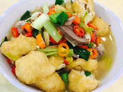 油豆腐炒剔骨肉-红色湘菜馆(春风店)