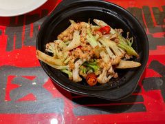 虾酱焗花菜-恭喜上堓砂锅焗·海鲜大排档(闵行龙湖店)