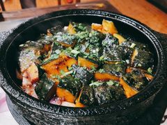 石锅生焗板栗南瓜-鱼满楼(汉中门大街店)