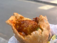 -小红车炸蛋葱油饼