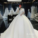 一眼心动法式缎面婚纱👒赫本风的女孩梦