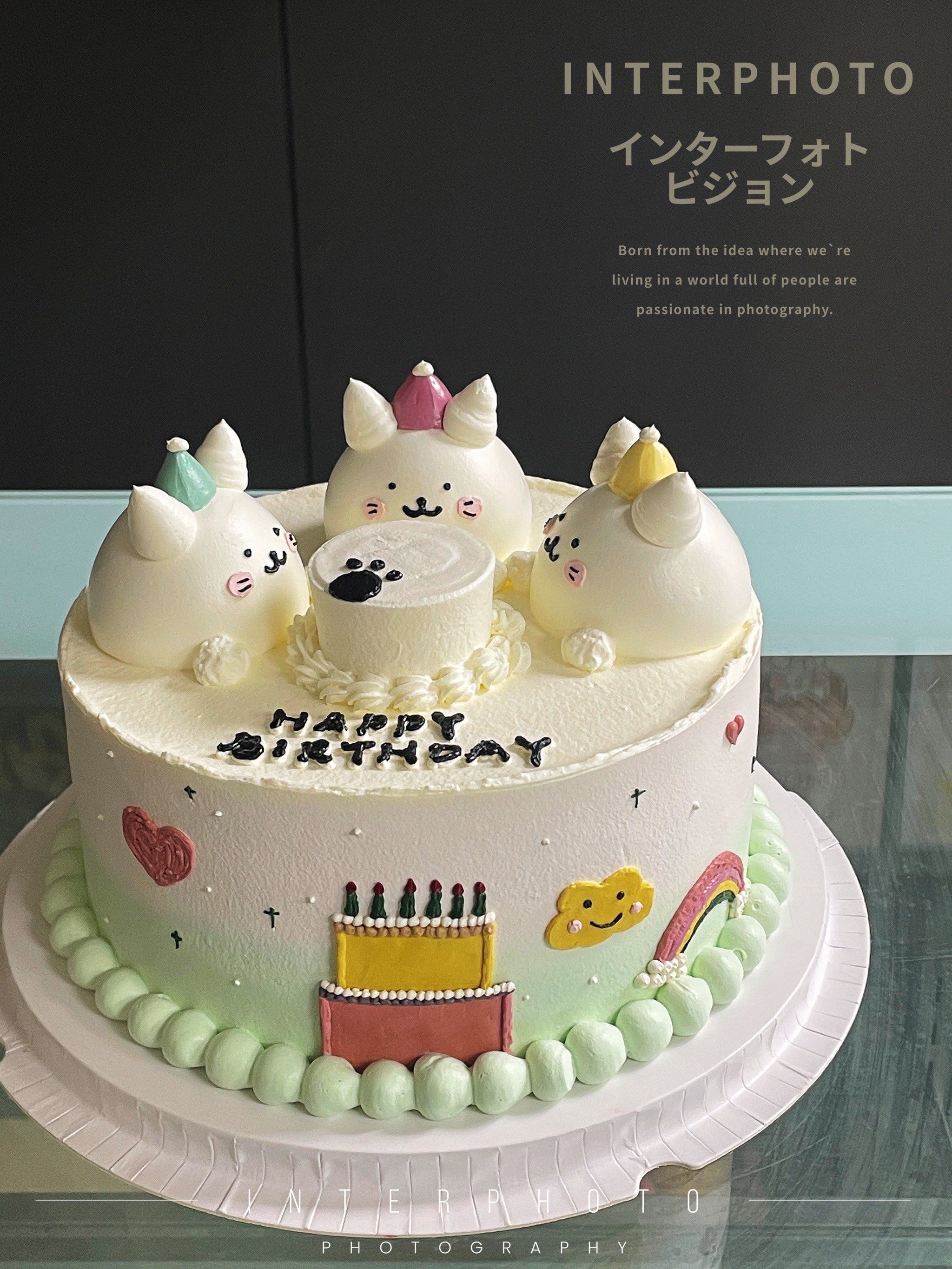 可可爱爱小动物蛋糕