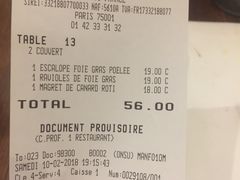 账单-Le Comptoir de la Gastronomie
