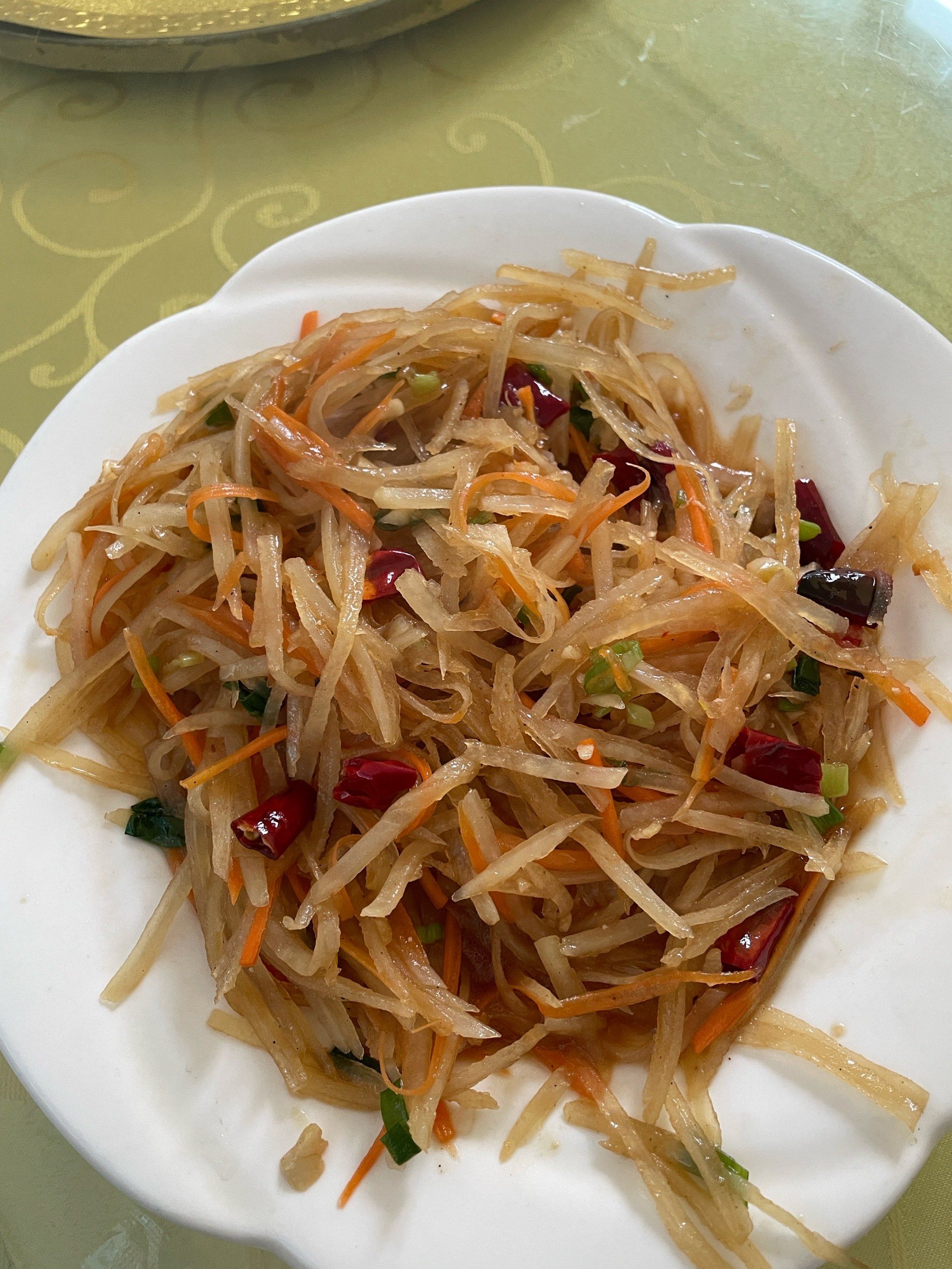 土豆丝鸡肉家常味