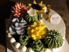 半面多肉植物生日蛋糕-BON CAKE(华贸购物中心店)
