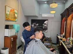 -595barbershop美式油头