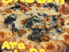 奶油菠菜鸡肉比萨双芝卷边普装-必胜客(滨江店)