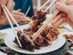 烤兔子-北京龙庆四季香农家饭庄·灶台鱼·碳烤虹鳟鱼(龙庆峡店)