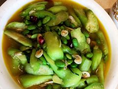 丝瓜毛豆小白虾-壹只菜·崇明本地特色菜(崇明南门店)